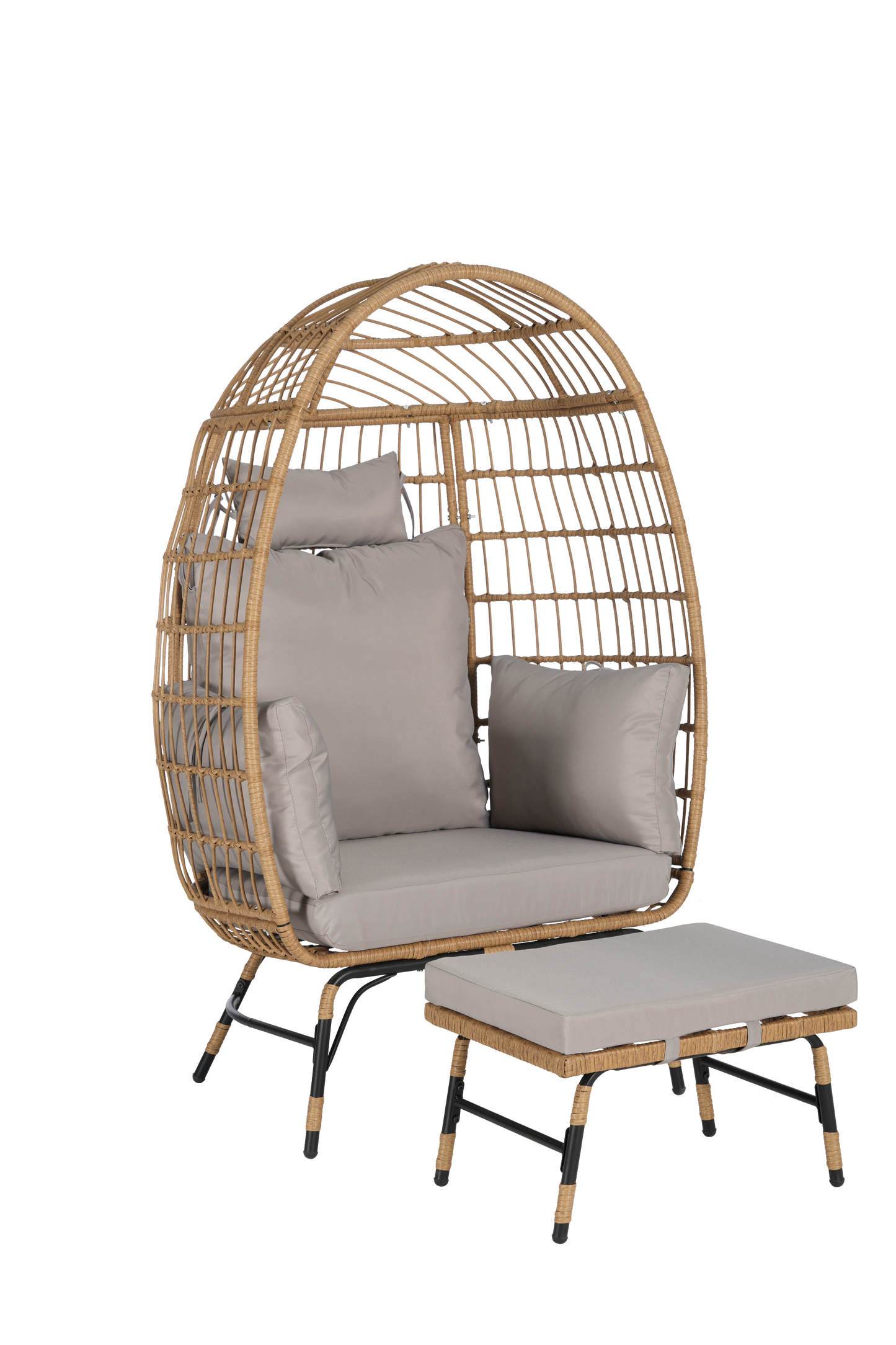 Wicker Egg Chair,Rattan Egg Chair Indoor Outdoor,Oversized Large Egg