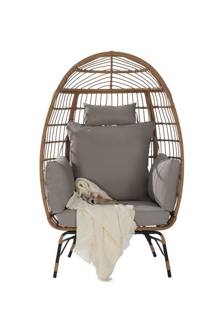 Wicker Egg Chair,Rattan Egg Chair Indoor Outdoor,Oversized Large Egg