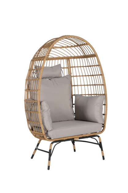 Wicker Egg Chair,Rattan Egg Chair Indoor Outdoor,Oversized Large Egg