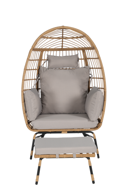 Wicker Egg Chair,Rattan Egg Chair Indoor Outdoor,Oversized Large Egg